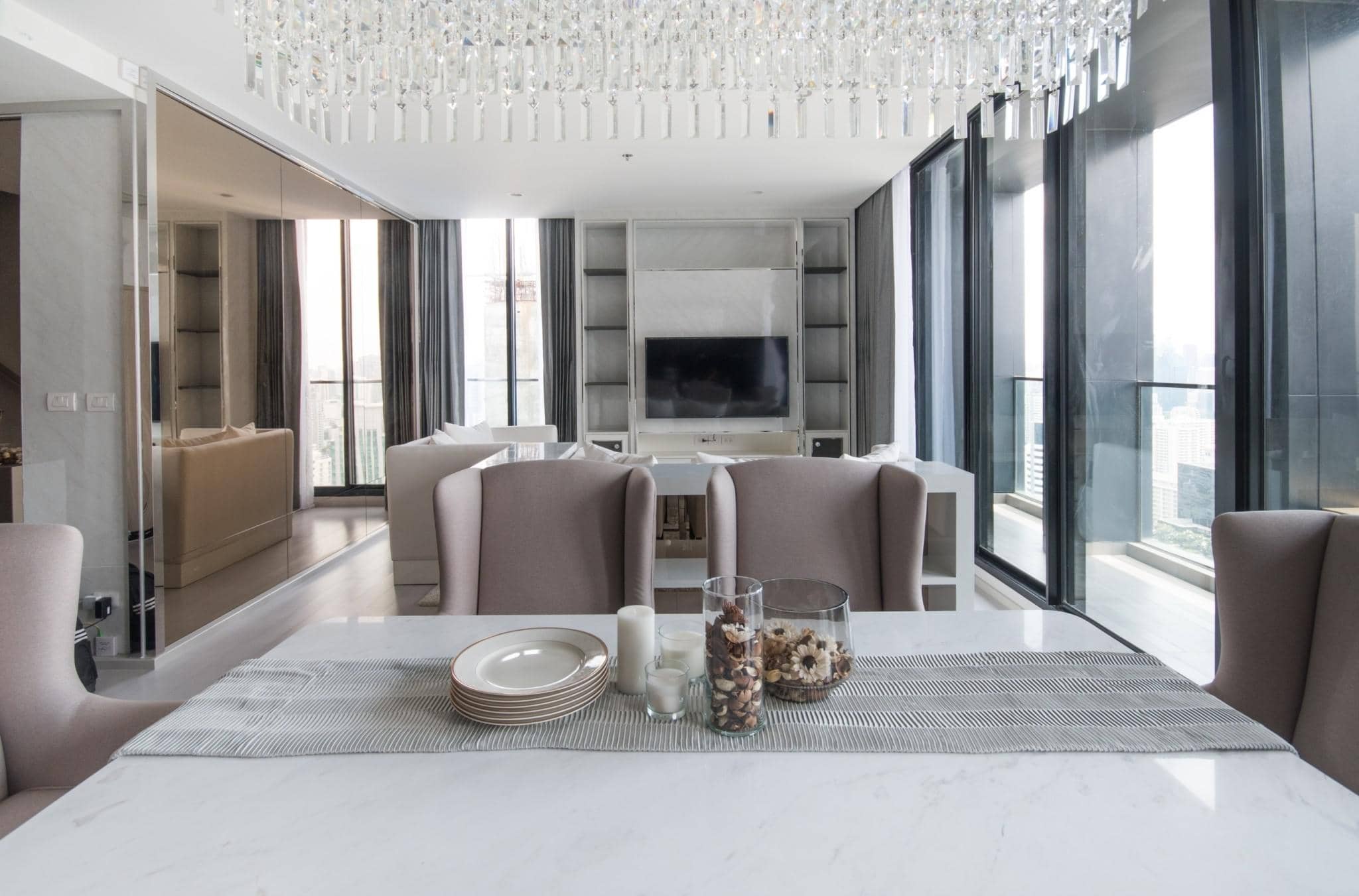 Noble Ploenchit, living room published with the listing
