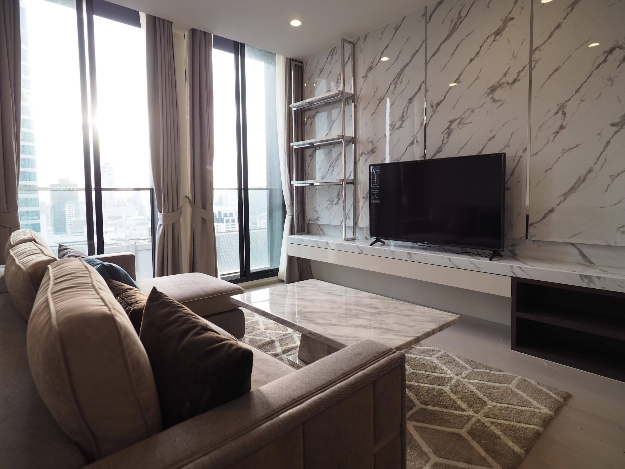 Noble Ploenchit, living room published with the listing