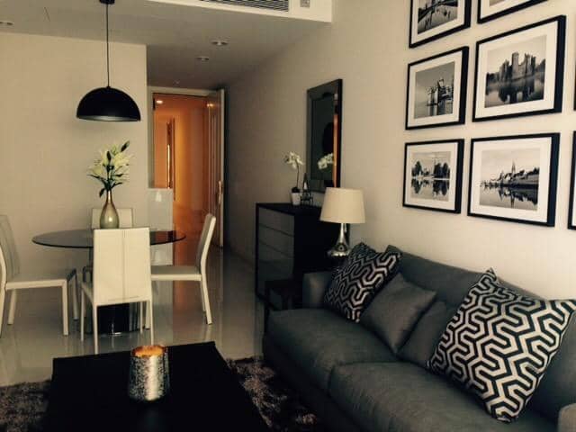 Q Langsuan, living room published with the listing