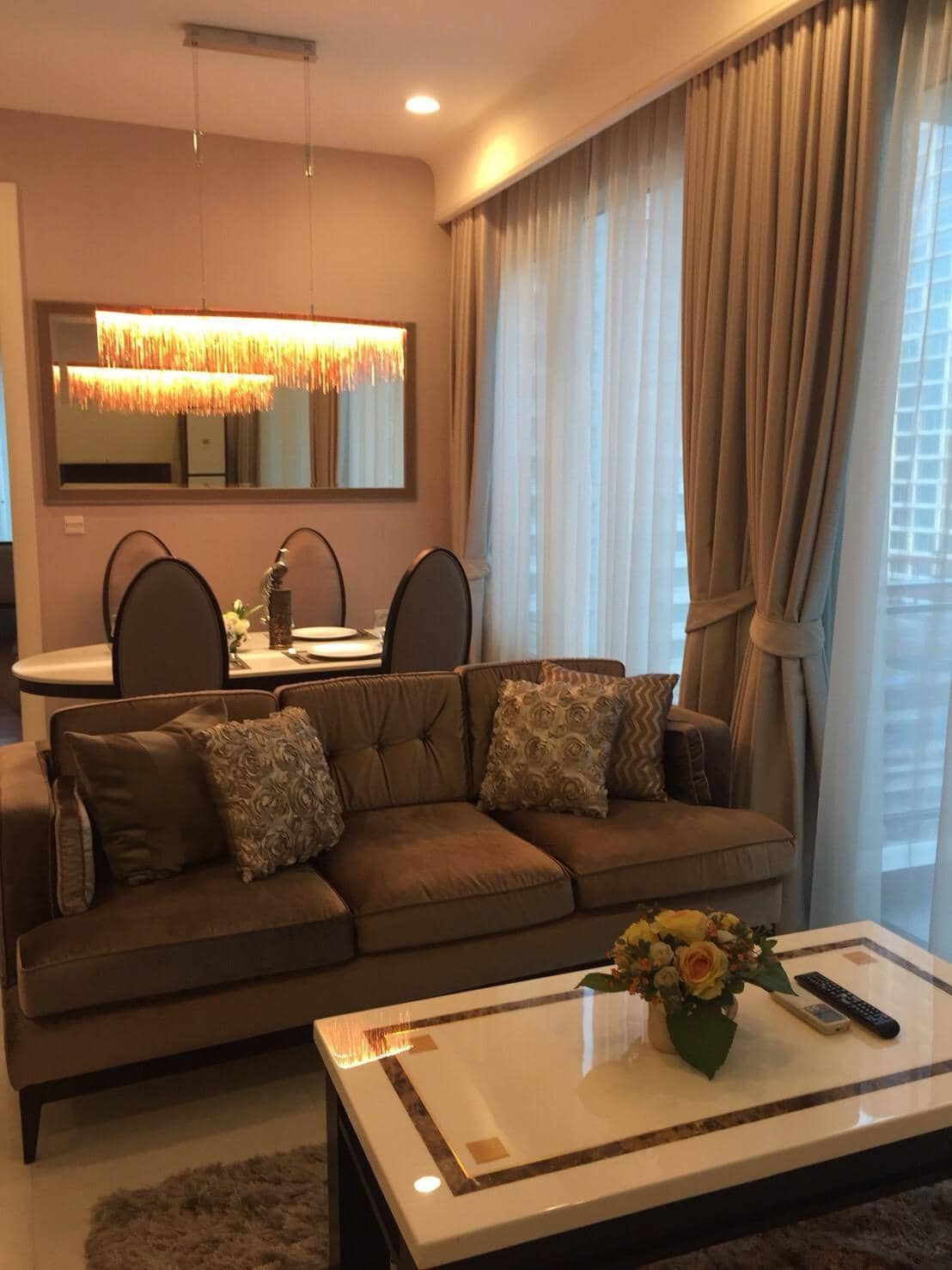 Q Langsuan, living room published with the listing