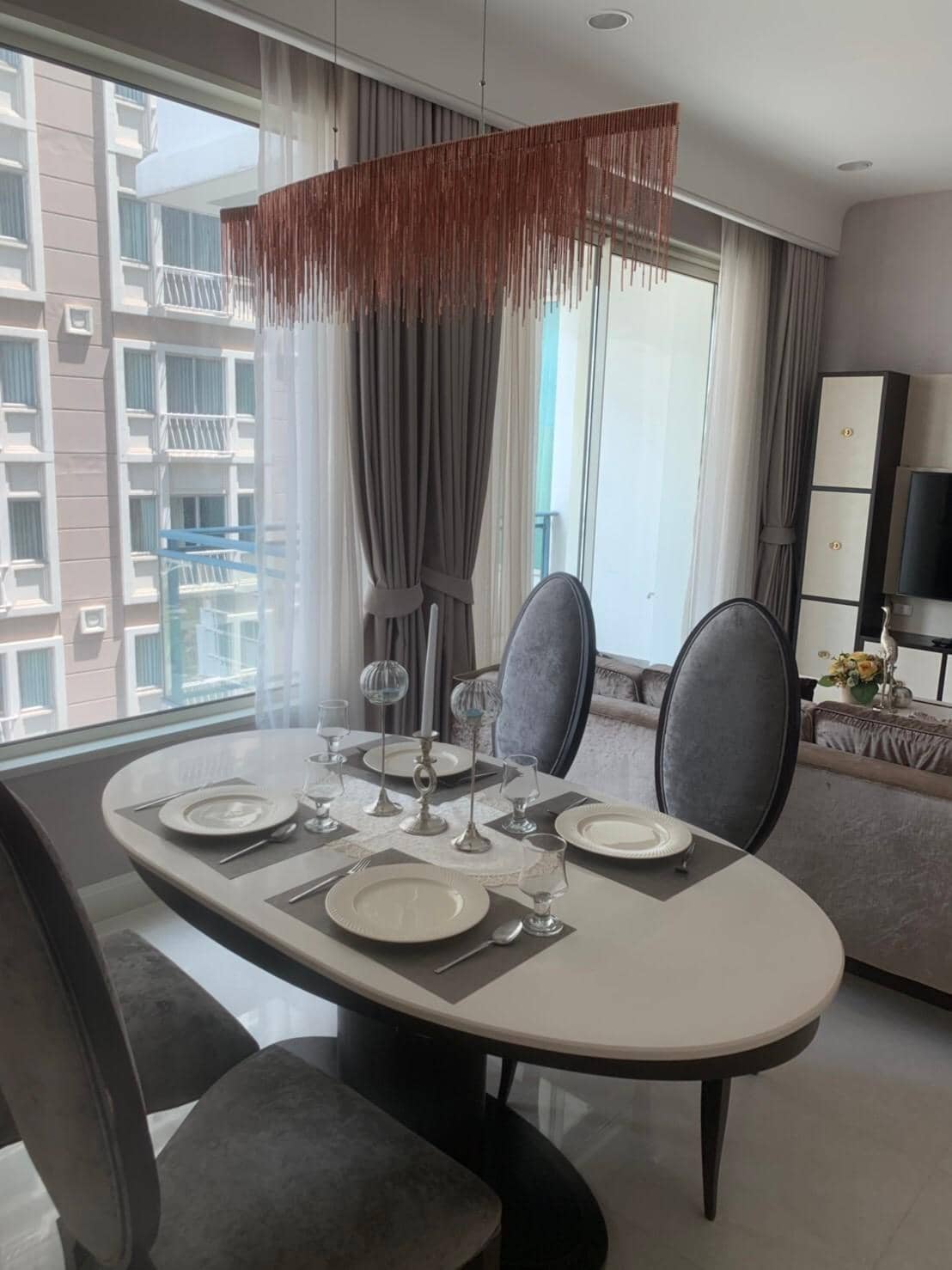 Q Langsuan, living room published with the listing