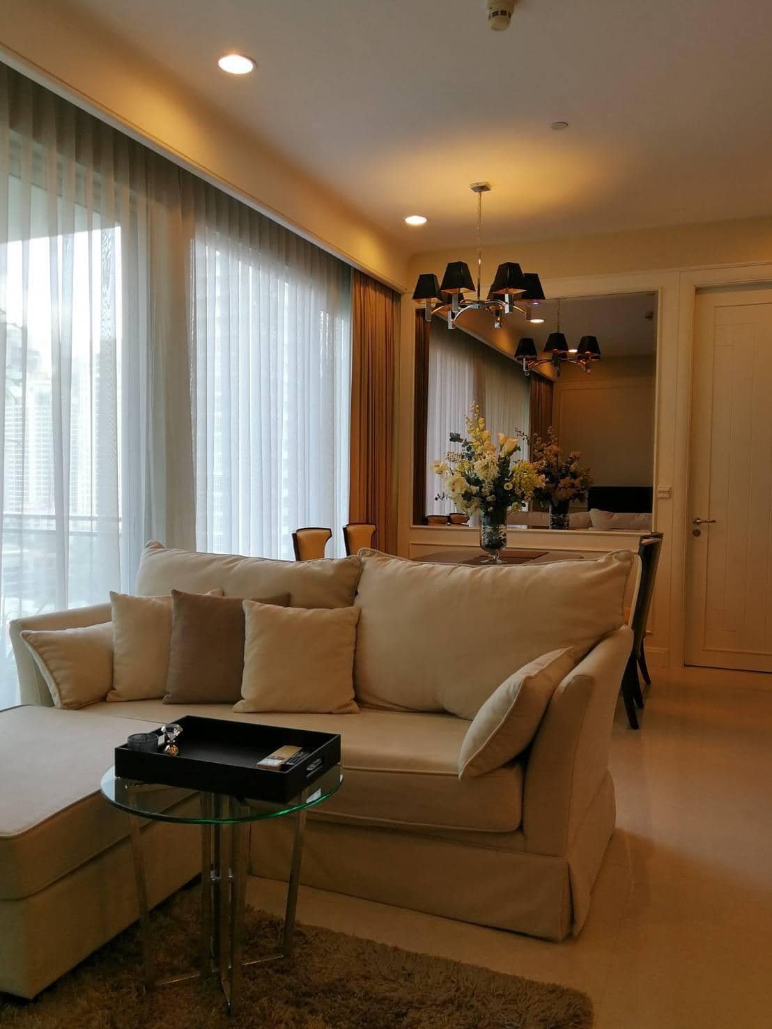 Q Langsuan, living room published with the listing