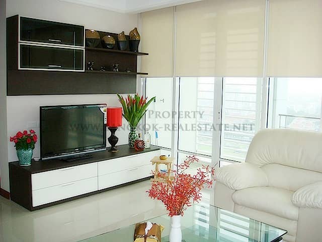 Baan Rajprasong Condominium, living room published with the listing