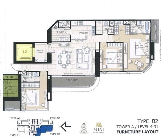 Royce Private Residences, unit published with the listing