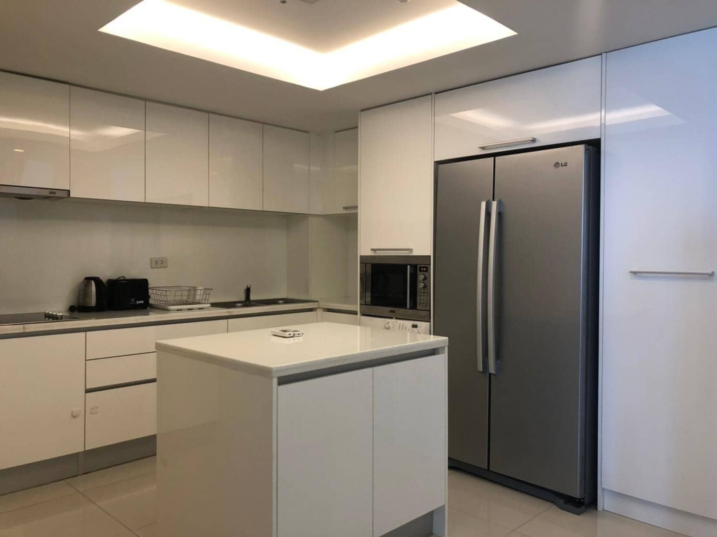 The Rajdamri, kitchen published with the listing
