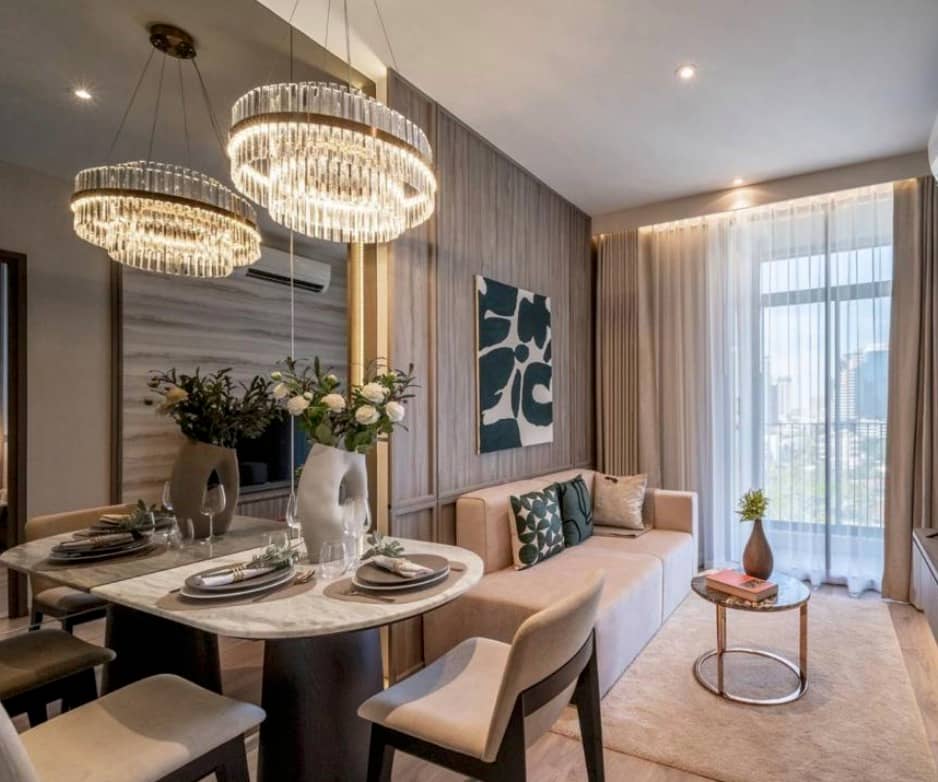 Rhythm Ekkamai Estate, living room published on the PropertyScout card