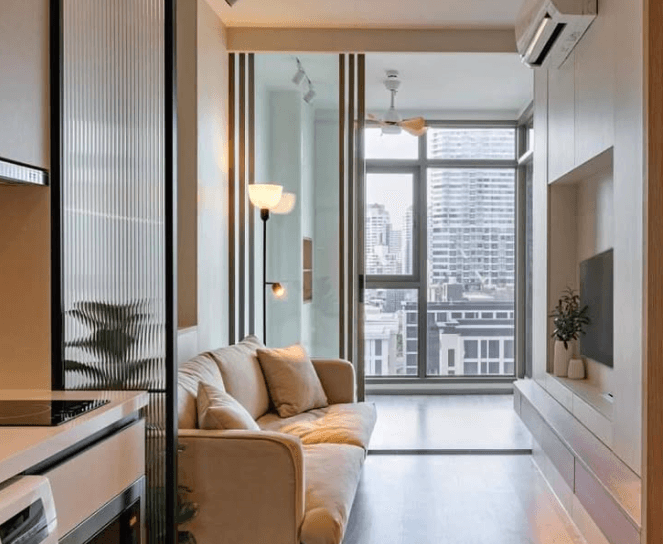 Rhythm Ekkamai Estate, living room published on the PropertyScout card