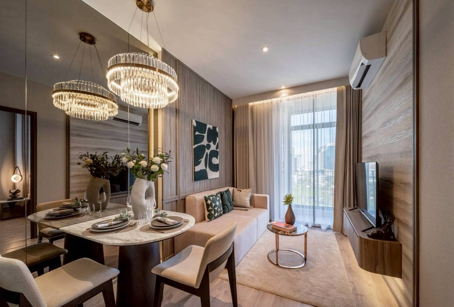 Rhythm Ekkamai Estate, living room published on the PropertyScout card